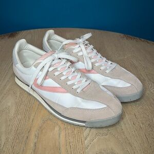 TRETORN Women's Retro Rawlins Casual Lace-Up Sneakers Pink White Size 10